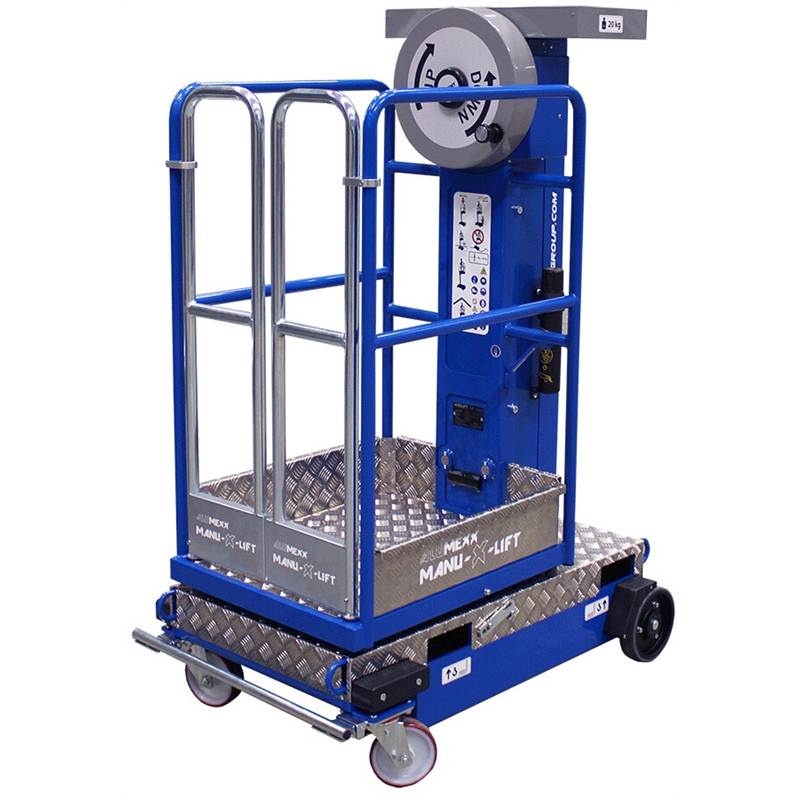 Manu-x-lift personenlift 4.1 Meter werkhoogte