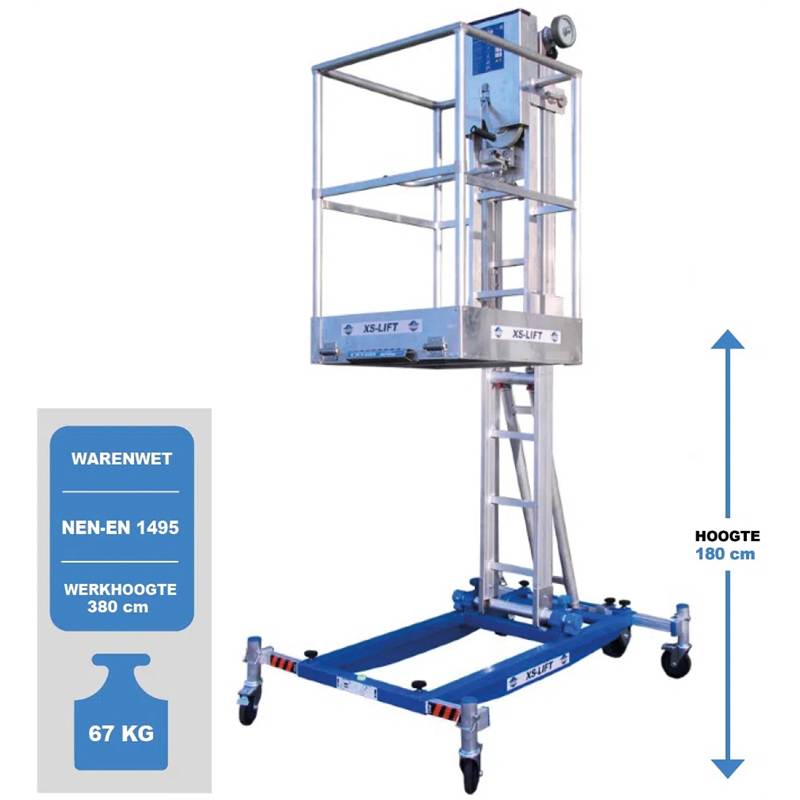 XS-Lift eenmans-lift 3.8 meter werkhoogte