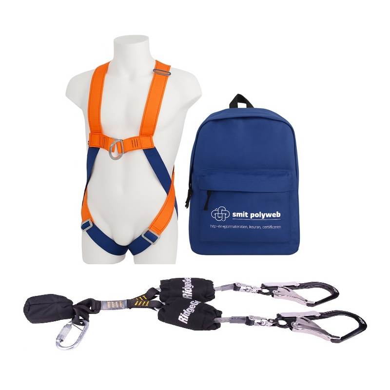 Set valbeveiliging Harnas, SRL en Rugtas
